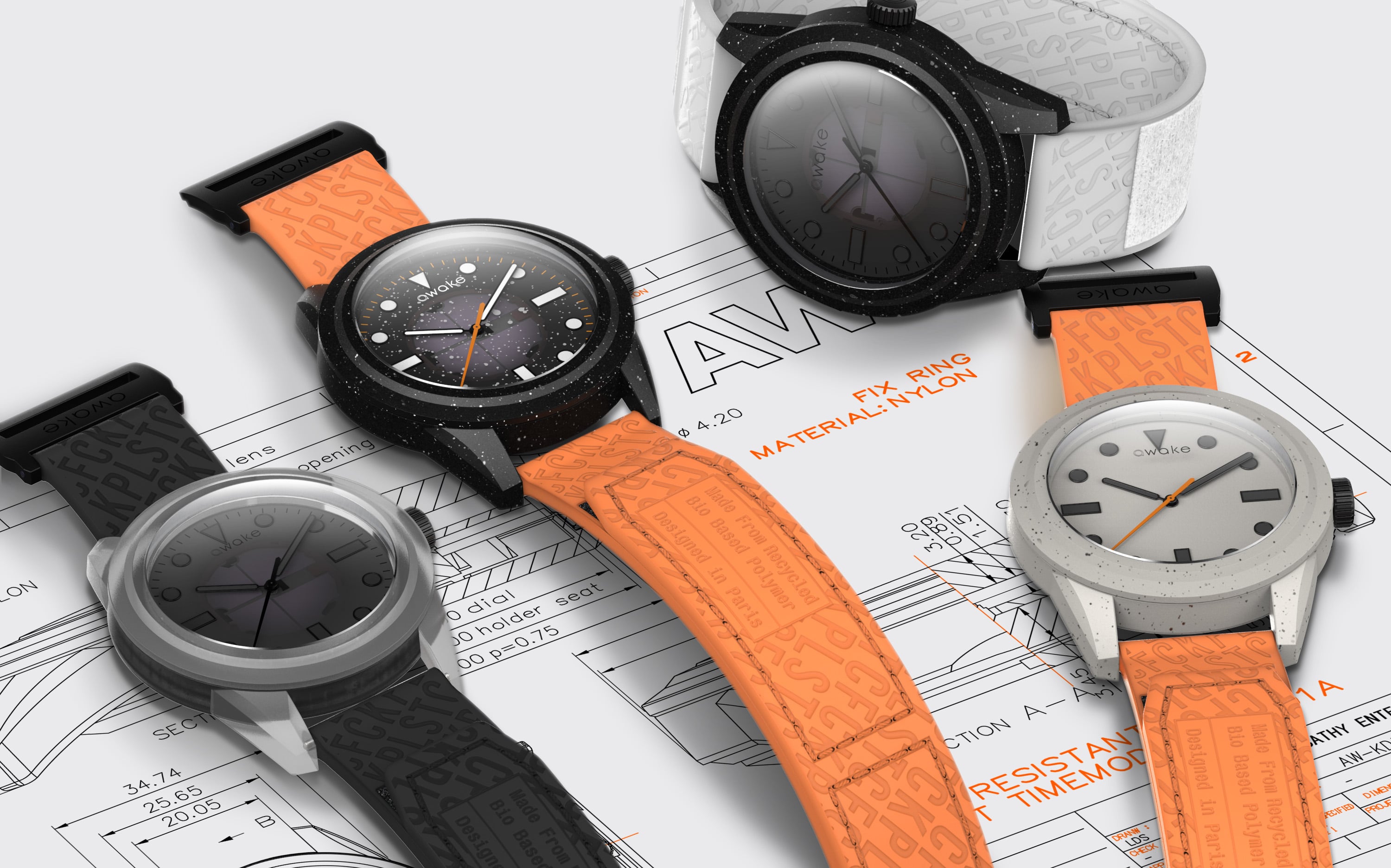 Montre Solaire La Grande Bleue Awake X FRANK - Édition Limitée Fabriquée En France, Design Alain Silberstein